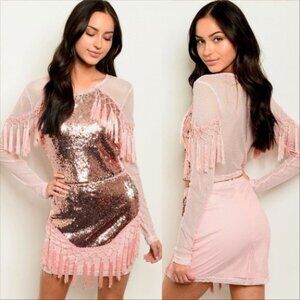 PINK SEQUIN SET